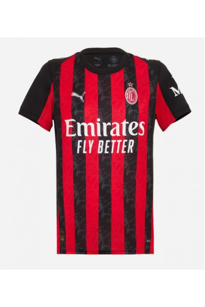 AC Milan Rafael Leao #10 Jalkapallovaatteet Naisten Kotipaita 2025-26 Lyhythihainen AC Milan Rafael Leao #10 Jalkapallovaatteet Naisten Kotipaita 2025-26 Lyhythihainen